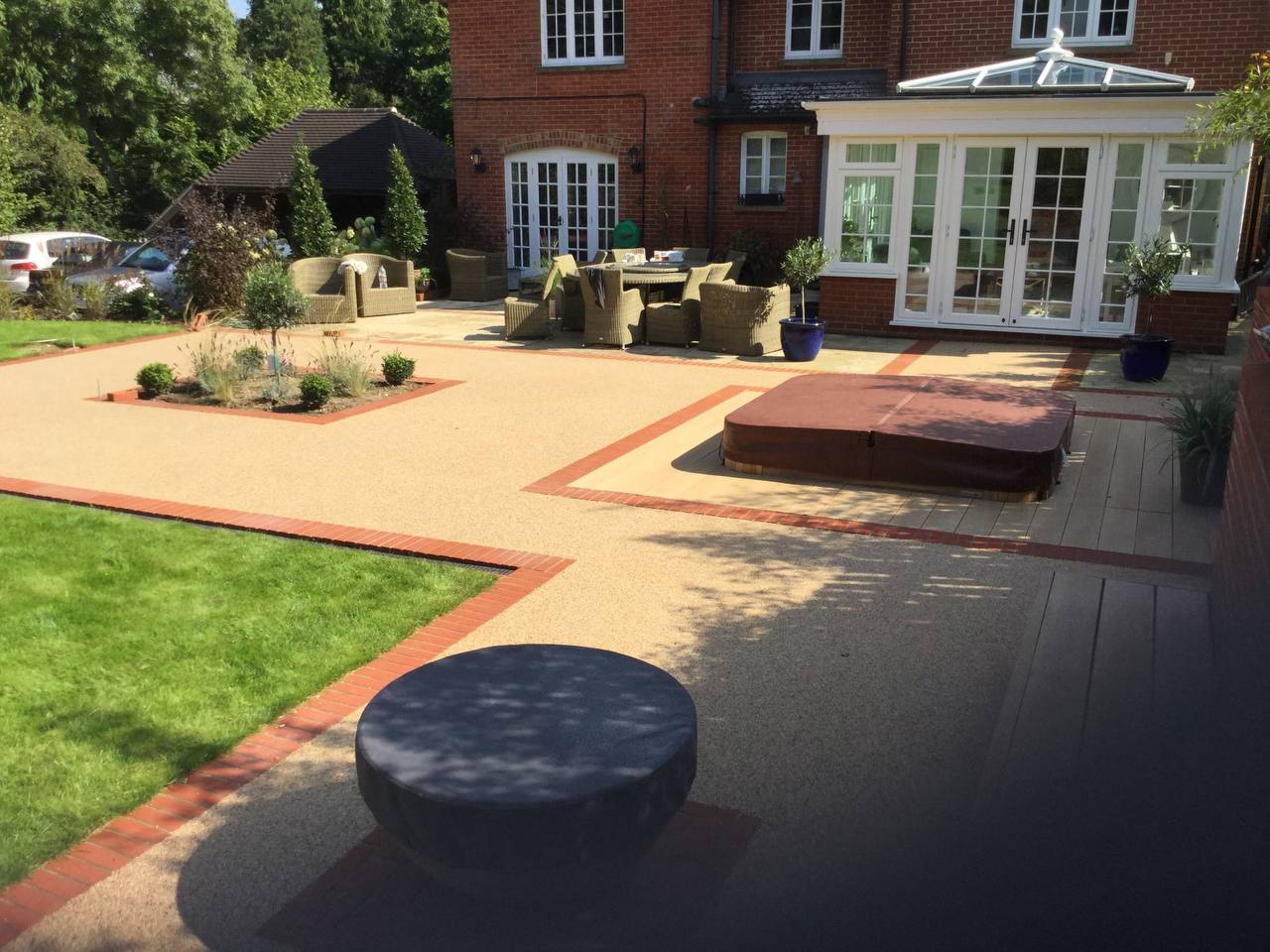 This is a photo of a Resin bound patio carried out in Wirral. All works done by Resin Driveways Wirral